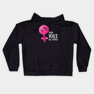 Feminist - Your Voice Has Power Kids Hoodie